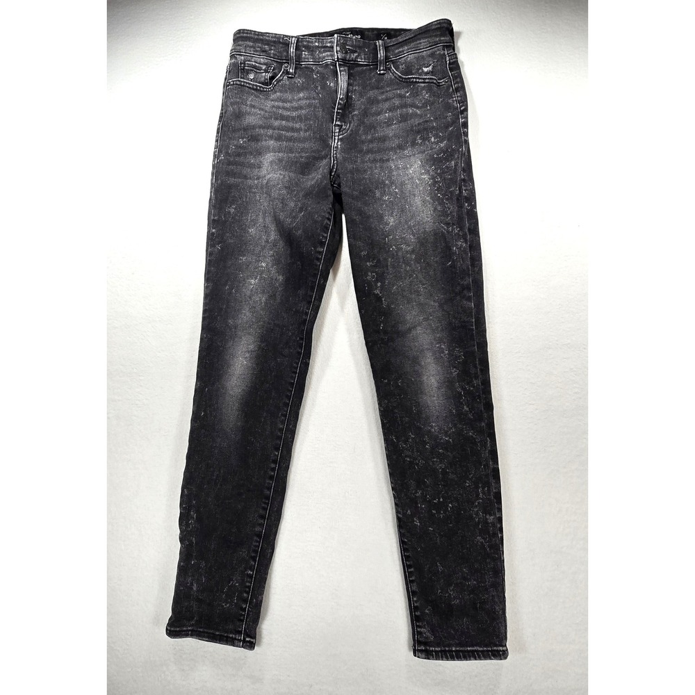 Lucky‎ Brand Ava Super Skinny Jeans Womens 6/28 Black Acid Wash Mid Rise Stretch